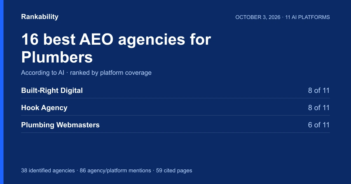 16 Best AEO Agencies for Plumbers (According to AI)