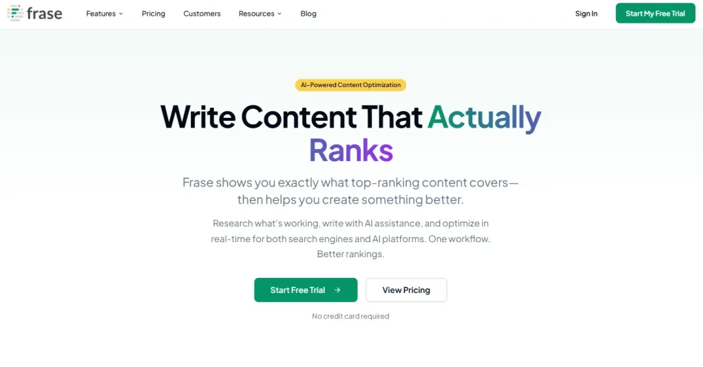 Frase content optimization