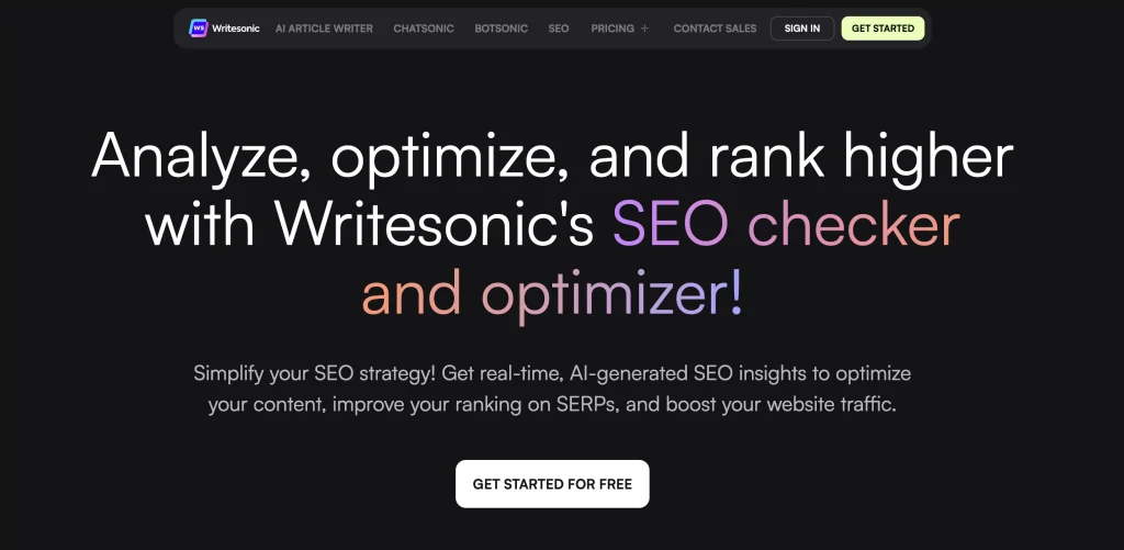 Writesonic interface