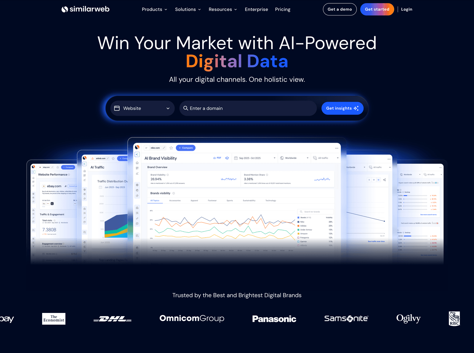 Similarweb digital intelligence platform homepage