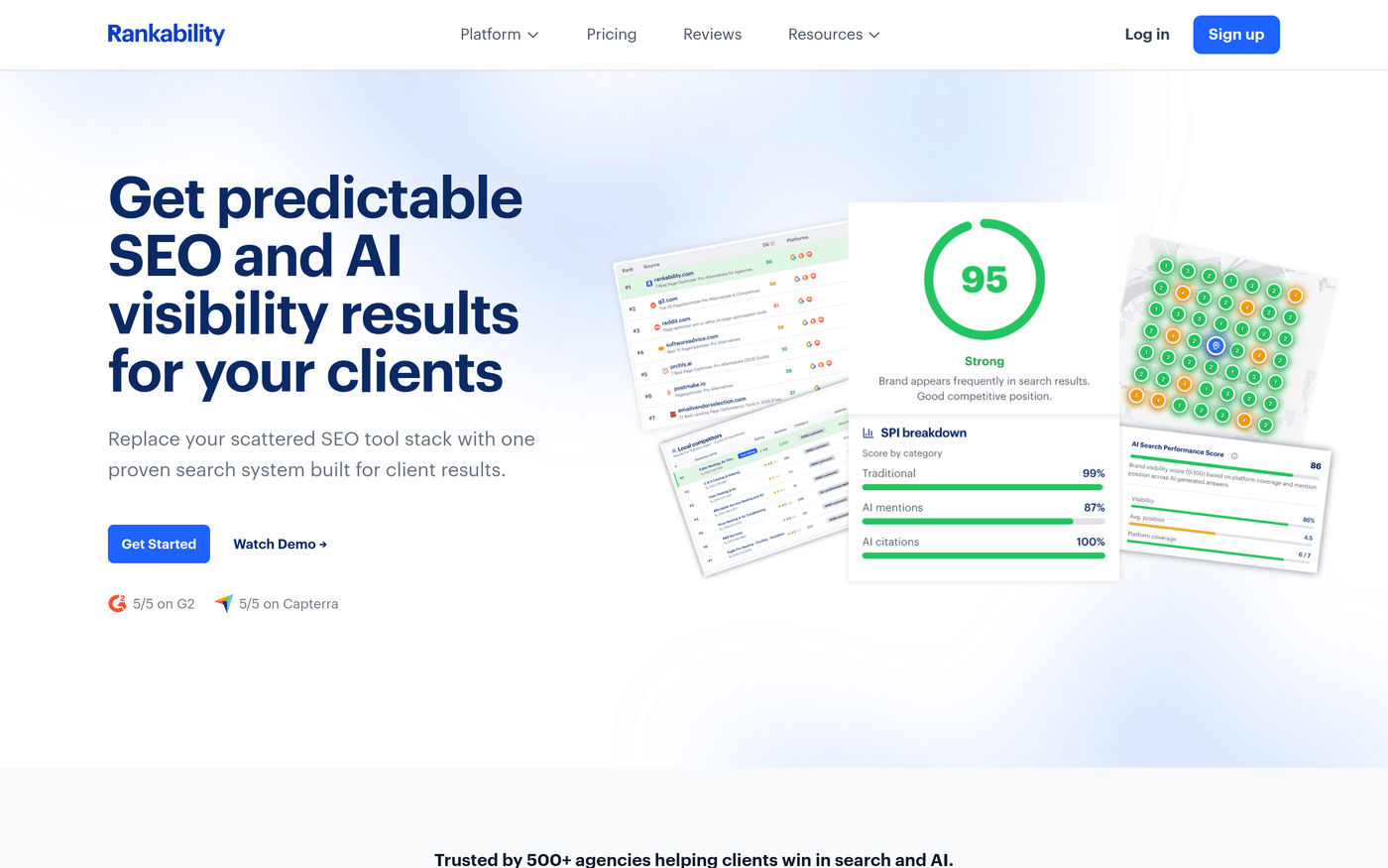 Rankability homepage