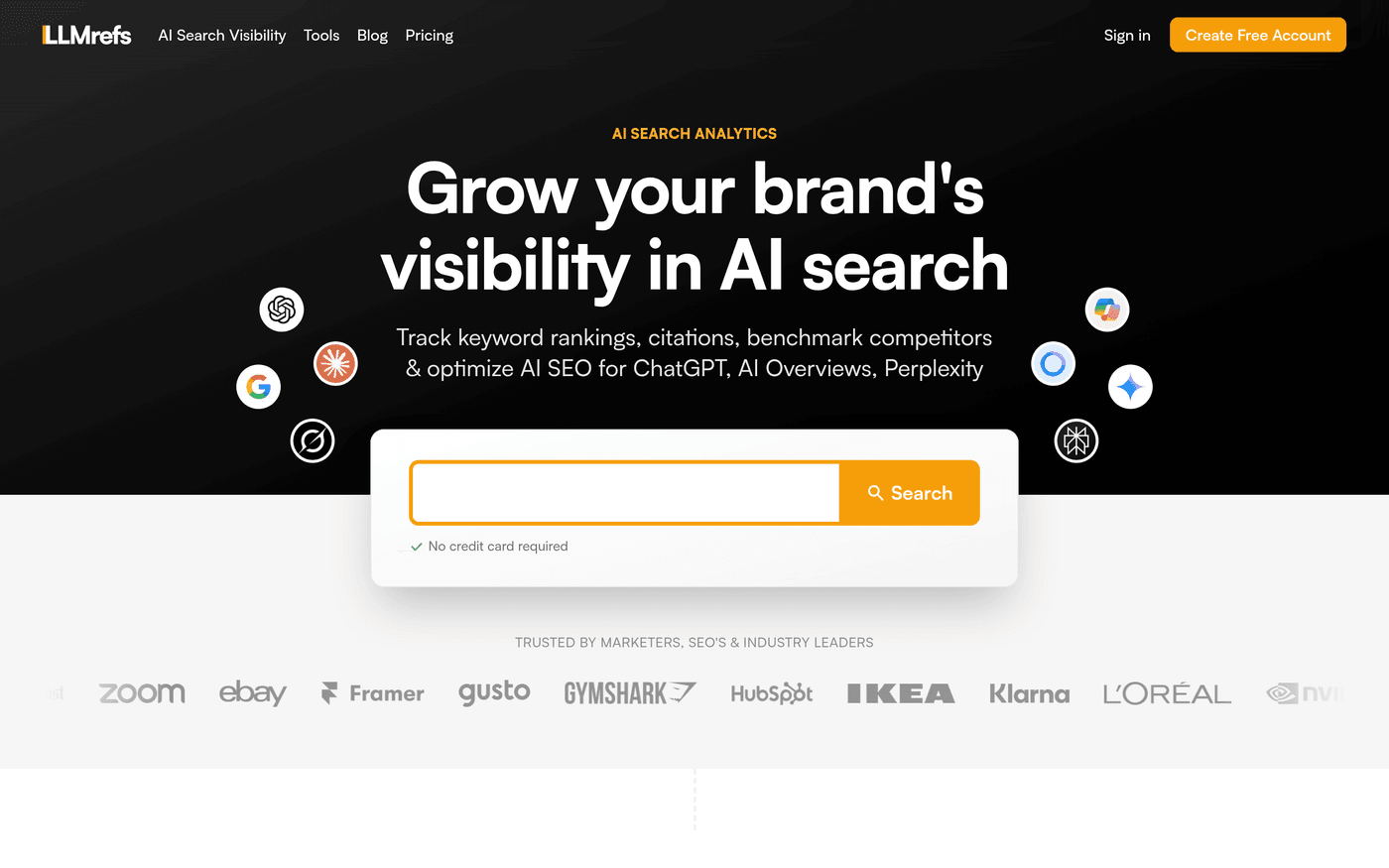 LLMrefs homepage